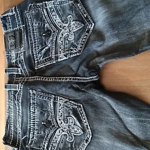 Men's Rock Revival Jeans, Size 38, Black Wash
